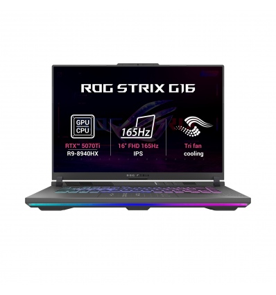ASUS ROG Strix G16/G614PR-RV034/R9-8940HX/16"/WUXGA/16GB/1TB/RTX 5070Ti/bez OS/Gray/2R