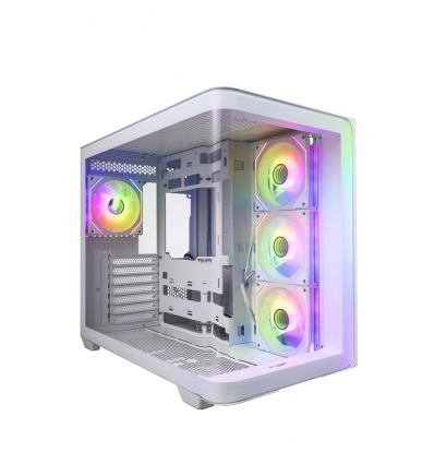 FSP ATX Midi Tower M580-WP/Midi Tower/Transpar./Bílá
