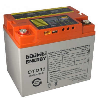 GOOWEI ENERGY DEEP CYCLE (GEL) baterie GOOWEI ENERGY OTD33, 33Ah, 12V