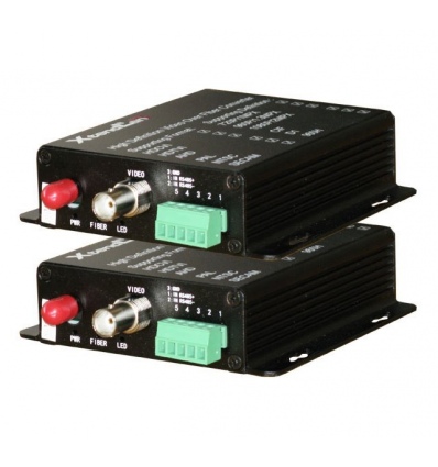 XtendLan HD-CVI/AHD/TVI/PAL opto-konvertor, až do 1080p, 1x video, 1x COM, ST, singlemode i multimode, pár
