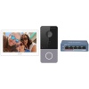 Hikvision DS-KIS607-S - Kit IP videotelefonu, dveřní stanice + bytový monitor + switch