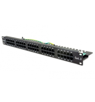 XtendLan Patch panel 19", 50 portů, Cat3, 1U