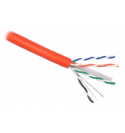 PLANET Elite kabel UTP, drát, Cat 5e, fyzicky 6A, 4p, LS0H, oranžový, balení 305m, B2ca-s1,d1,a1