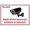XtendLan Bezpečnostní tabulka pro kamerové systémy, transparentní, 210x150mm