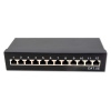 XtendLan Patch panel s možností umístit do 10" racku, 12 portů, 1U, Cat5e, STP, LSA, s krytem, černý