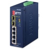 Planet IFGS-624PTF průmyslový L2 switch, 4x 10/100, 2x 1Gb SFP, 4x 802.3at PoE, -40~75°C, 12-54VDC, IP40, fanless, RING