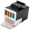 XtendLan Keystone jack RJ45, zaklapávací, CAT5e, UTP, instalace bez nástrojů, černý