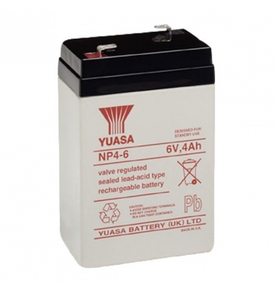 YUASA NP 4-6 I Bezúdržbový VRLA akumulátor 6V, kapacita 4Ah