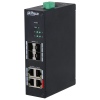 Dahua PoE L2 switch 4x 100Mb + 4x SFP 1Gb, 3xPoE 802.3af/at, 1xPoE 802.3bt/Hi-PoE do 90W, PoE celkem 96W, DIN, -30~65°C