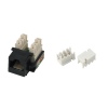 XtendLan Keystone jack RJ45, narážecí, CAT5e, UTP, s krytkami proti prachu, černý