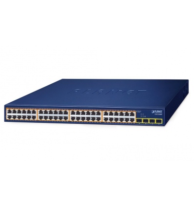 Planet GSW-5240HP L2 switch, 48x1Gb, 4x1Gb SFP, 48x1G 802.3at PoE+ 370W, 0~50°C