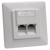 XtendLan Zásuvka 2x RJ45 stíněná, CAT 5e, pod omítku, šikmý vývod, narážecí dual