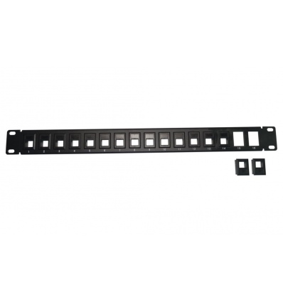 XtendLan Patch panel 19", 16 portů, 1U, neosazený, nestíněný