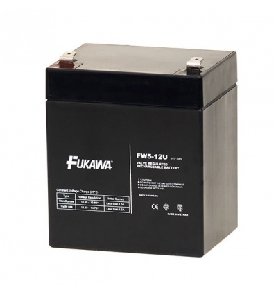 FUKAWA olověná baterie FW 5-12 U do UPS APC/ AEG/ EATON/ Powerware/ 12V/ 5Ah/ životnost 5 let/ Faston F2-6,3mm