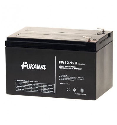 FUKAWA olověná baterie FW 12-12 U do UPS APC/ AEG/ EATON/ Powerware/ 12V/ 12Ah/ životnost 5 let/ Faston F2-6,3mm