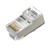 XtendLan Konektor STP RJ45 CAT 6, lanko, 50U, vkládané rozpletení, i pro kabely průměru 7,5mm