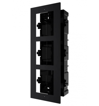Hikvision DS-KD-ACF3/Black BV - 3-rámeček interkomu pro zápustnou montáž, černý