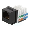 XtendLan Keystone jack RJ45, narážecí, CAT6, UTP, 90 st., narážení shora, černý