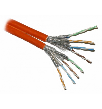 PLANET kabel FTP, drát, Cat 5e, fyzicky 6A, 4p, LS0H, stíněný každý pár, Planet Elite, oranžový, Dca, balení 500m, TWIN
