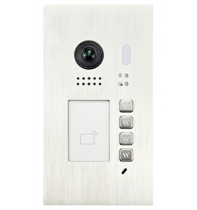 XtendLan Dveřní stanice Digital 2-drát/ 4x zvonek/ 2Mpix 170st/ IR/ dual RFID 125kHz a 13,56MHz/ zápustná montáž