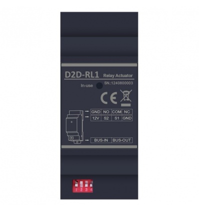 XtendLan digital 2-drát modul ovládání 1 spínače (2. zámek nebo světlo), 1x relé 300VAC/DC