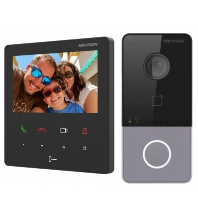 Hikvision DS-KIS606-P - Kit IP videotelefonu, bytový monitor + dveřní stanice + 2x zdroj