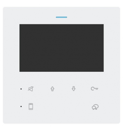 XtendLan Bytový monitor 2-drát D2/ LCD 4,3" 480x272/ CZ menu/ bílý/ tenký 14mm