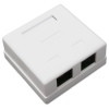 XtendLan Zásuvka 2x RJ-45 nestíněná, na zeď, spodní vývod, narážecí