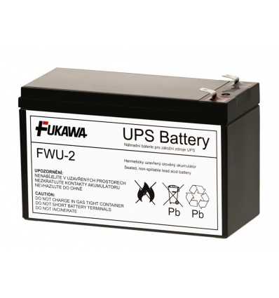 FUKAWA olověná baterie FWU2 do UPS APC/ náhradní baterie za RBC2/ 12V/ 7,2Ah/ životnost 5 let