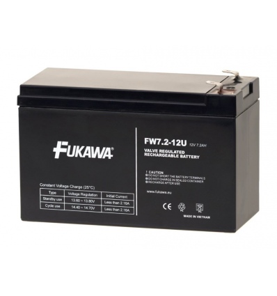 FUKAWA olověná baterie FW 7,2-12 F2U do UPS APC/ AEG/ EATON/ Powerware/ 12V/ 7,2 Ah/ životnost 5 let/ Faston F2-6,3mm