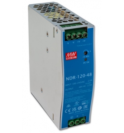 MEANWELL průmyslový napájecí zdroj MeanWell NDR-120-48 120W, 48V