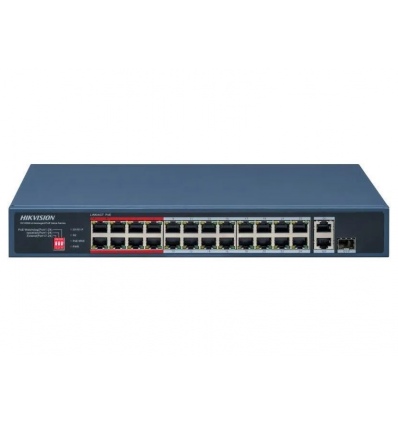 Hikvision DS-3E0326P-E/M(C) - Switch 24× 100 TX PoE, 1 Gigabit RJ45 port, 1 Gigabit combo port