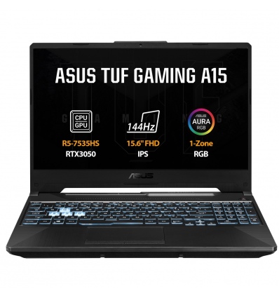 ASUS TUF Gaming A15/FA506NC-HN039/R5-7535HS/15,6"/FHD/16GB/1TB/RTX 3050/bez OS/Black/2R