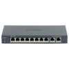 Hikvision DS-3E1510P-EI - Smart managed switch 8x Gb PoE + 2x Gb Uplink RJ-45, 110W, Super PoE - dosah až 300m