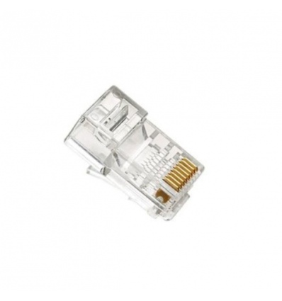 XtendLan Konektor UTP RJ45 CAT5e, drát, kulatý, baleno po 100ks cena za 1ks