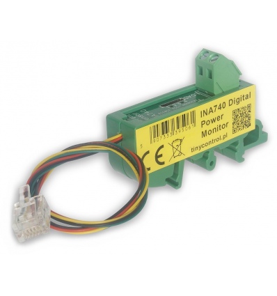 TINYCONTROL INA740 digitální elektroměr na DIN lištu pro LK3 & LK4