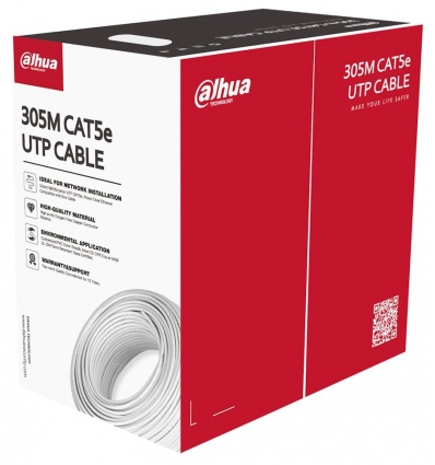 Dahua kabel UTP, Cat5e, drát, 4pár, Dca (balení 305m)