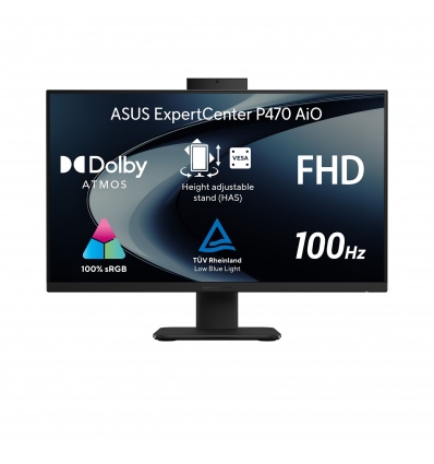 ASUS ExpertCenter/P470VAK-BPE058W/27"/FHD/i5-13420H/16GB/1TB/Intel int/W11H/Černá/2R