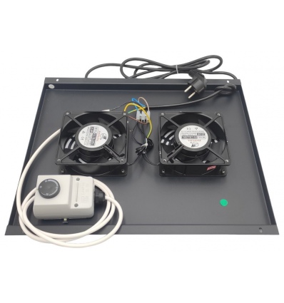 XtendLan Stropní Ventilace pro stojanové rozvadeče ECO hloubky 600mm, 2x ventilátor s termostatem