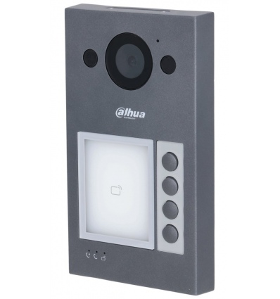 Dahua Dveřní stanice 2-drát/ 1-4x zvonek/ 2Mpix 125st/ RFID 13,56MHz/ PoE802.3af/ IP65/IK08/ hliník/ povrch montáž