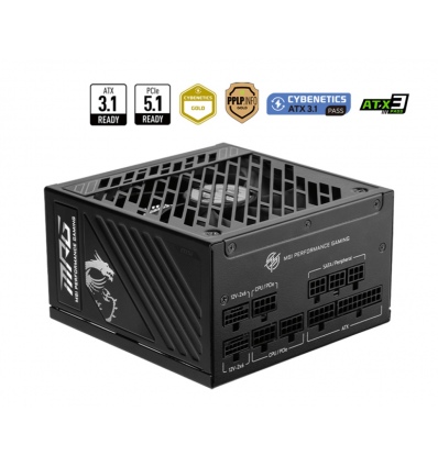 MSI zdroj MPG A1000GS PCIE5 1000W 80PLUS GOLD m