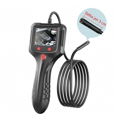 W-Star Endoskopická kamera LEP100-2 sonda 8mm, 1080P HD LCD 2,4" kabel 2m polotvrdý