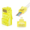 W-Star Konektor UTP RJ45EZ Cat5e100ks pozlacený, žlutá, pass through RJ45EZ5YS