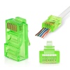 W-Star Konektor UTP RJ45EZ Cat5e100ks pozlacený, zelená, pass through RJ45EZ5GS