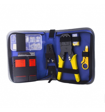W-Star Sada nářadí pro síťaře WSNF1206, 9ks krimpovací kleště, tester rj45, ořezávač, UTP
