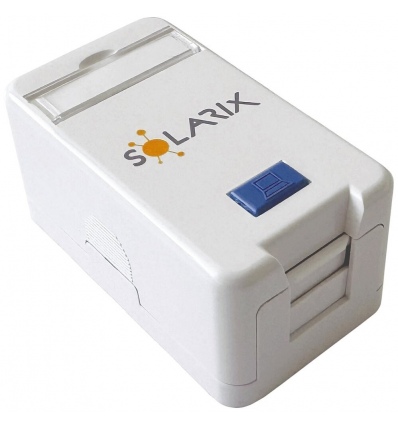 Zásuvka modulární Solarix pro 1 keystone na omítku bílá SXMO-1-0-WH