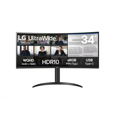 LG UltraWide/34WR55QK-B/34"/VA/wQHD/100Hz/5ms/Černá/2R
