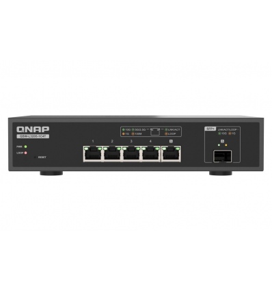 QNAP switch QSW-L3205-1C4T (4x 10GbE port, 1x 10G SFP+/NBASE-T Combo, Lite Managed)