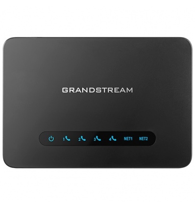 Grandstream HT814 V2 (ATA), 4x FXS, 2 SIP profily, 1x Gbit LAN, NAT router, 3-cestná konf.