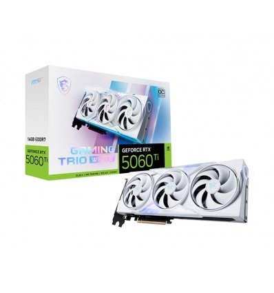 MSI GeForce RTX 5060 Ti TRIO WHITE/Gaming/OC/16GB/GDDR7